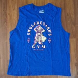 Men's Blue Graphic Muscle Tank